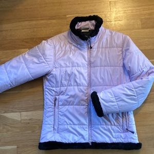 Excellent condition lavender with black trim, spider ski jacket, size small